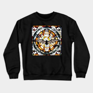 Spooky Season Bat Stained Glass Crewneck Sweatshirt